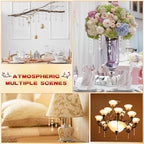 Nuenen 100 Pcs Hanging Crystals for Centerpieces Acrylic Chandelier Garland Beads Strands Prism Decorations Clear Teardrop Chandelier Crystals Pendant Wedding Home Garden Outdoor Ornaments(Lantern)