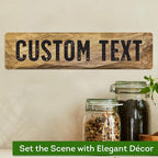 Custom Sign, Christmas Gift Custom Street Sign, 11 Font Colors, 13 Font Styles, 4 Hole Options, 22 Sizes, 3x12 Inches, Rust Free DiBound, Fade Resistant, Made in USA by My Sign Center (Stone)
