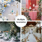Fitable Blue Sequin Tablecloth for Parties 60 Inch Round - Sparkle Glitter Laser Round Overlay for Wedding Baby Shower Holiday Banquet, Best for 24-48inch Diameter Round Table