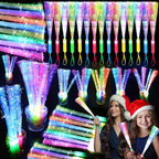 38 PCS Halloween Glow Sticks Bulk, Glow Fiber Optic Sticks, LED Light Wands, Glow in The Dark Party Supplies, Fiber Optic Wands for Weddings, Flashing LED Party Favors, Colorful Light Sticks