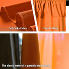 10 x 10 Feet Orange Backdrop Curtain for Partie, Background Curtains for Photoshoot, Birthday, Wedding, Halloween, Thanksgiving, Christmas Day, New Year Party Decorations 5Ft x 10Ft, 2 Panels
