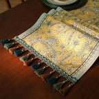 13×72 Inch Table Runner, Retro-Luxury Tassels Series for Kitchen Dining Table Holiday Decoration (Yellow Pheonix)