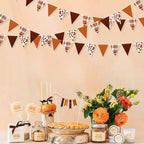 pinkblume Fall Party Decorations Maple Leaf Pennant Banner Triangle Hanging Flag Bunting for Autumn Thanksgiving Birthday Wedding Bridal Baby Shower Engagement Bachelorette Harvest Party Supplies