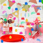 3000PCS Happy Birthday Confetti, Colorful Table Confetti, Metallic Foil Sprinkles or DIY Multicolor Birthday Sequins Metallic, Suitable for Birth day Party, Baby Shower, DIY Arts and Crafts