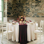 Velvet Table Runner, 5 Pack Luxurious Wedding Reception Decorations Soft Velvet Fabric Table Linen Overlay for Party (20 x 120 inch, Burgundy)