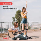 Pyle Tripod Microphone Stand, Height Adjustable from 39.37" to 66.14'', Mic Stand for Floor, Sturdy and Durable Build, Non-Slip Rubber Feet, With 5/8" Screw Adapter, Cable Clip, Compact Folding Design