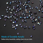 PATIKIL 14000Pcs Wedding Table Scatter Confetti Crystals 3mm Acrylic Diamonds Vase Fillers Gems for Table Centerpiece Decorations Bridal Shower Party, Navy Blue AB