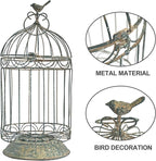 Rustic Farmhouse Metal Planter Holder Vintage Birdcage Distressed Deractive Plants Stand for Wedding Decor Party Centerpieces Garden Home Patio Outdoor Indoor Decor