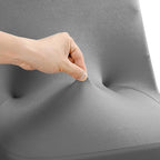 Peomeise Stretch Spandex Folding Chair Cover for Wedding Party Dining Banquet Event (Grey,12pcs)