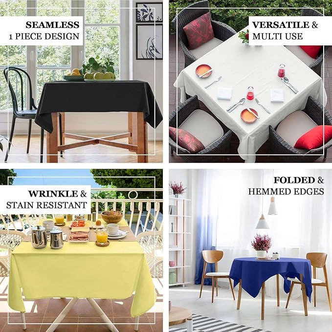 Efavormart 54x54 Fushia Wholesale Linens Seamless Polyester Square Linen Tablecloth for Wedding Banquet Party Restaurant