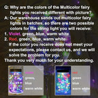 24 Pack Fairy Lights 7Ft 20 LED Twinkle String Lights 3 Modes Battery Operated Waterproof Firefly Starry for Mason Jar Party Wedding Christmas Valentines Day Table Centerpieces,Multicolor