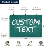 Custom Sign, Custom Street Sign, 11 Font Colors, 13 Font Styles, 4 Hole Options, 22 Sizes, 7x10 Inches, Rust Free DiBound, Fade Resistant, Made in USA by My Sign Center (Chalkboard Green)