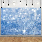 YongFoto Silver Blue Glitter Backdrop 8x6.5ft Silver Light Spots Blue Sequin Bokeh Photography Background Birthday Bridal Shower Wedding Photography Background Party Banner Portraits Photoshoot Props