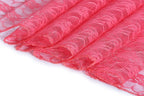 MDS Pack of 15 Wedding 12 x 108 inches Lace Table Runner for Wedding, Decorations for Birthday Parties, Banquets, Graduations, Engagements, and Runners fit Rectangle, Round Table- Coral