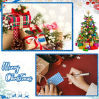 Zonon 720 Self-Adhesive Kraft Christmas Name Tags - Natural Kraft Paper Tags & Stickers for Decoration
