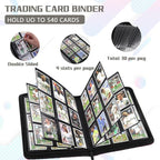 9 Pocket Card Binder,540 Pocket Trading Card Binders,Loading Pocket Collectible Card Album for MTG, TCG, Sport Card, Game Cards Grey