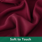 Biscaynebay Textured Fabric Christmas Square Table Cloth 60x60 Square, Burgundy Water Resistant Tablecloths for Dining, Kitchen, Wedding, Parties etc. Machine Washable