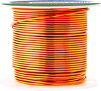 Mandala Crafts 16 Gauge Anodized Aluminum Craft Wire for Jewelry Making - 100 FT Colored Flexible Orange Wire - Bendable for Bonsai Armature Crafting Sculpting