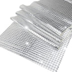 12 x 72 Inches Glitter Disco Table Runner - Retro 70s 80s Theme Decor - Silver Sequin - Bachelorette & Wedding Party Supplies