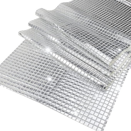 12 x 72 Inches Glitter Disco Table Runner - Retro 70s 80s Theme Decor - Silver Sequin - Bachelorette & Wedding Party Supplies