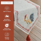 Maison d' Hermine Table runner 100% Cotton Double Layer Table Runners 108 inches long Decorative for Home Kitchen Dining Party Baby Shower Wedding Bridal Shower Spring Summer (Campagne, 14.50" x 108")