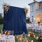 40ftx10ft Navy Blue Backdrop Curtains for Party Background, Wrinkle Free 8 Panels Silky Navy Photo Backdrop Drapes Back Drop Cloth for Wedding Birthday Photography Baby Shower Decor