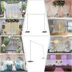 Pipe and Drape Backdrop Stand,8ft x 10ft Backdrop Stand, Adjustable Metal Heavy Duty Wedding Background for Parties Birthday Party Baby Shower Wedding Decorations