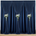 20 ft x 8 ft Navy Blue Backdrop Curtain Panels, 4 Panels 5 ft x 8 ft Wrinkle Free Polyester Photography Backdrop Drapes, Wedding Party Home Decoration Supplies