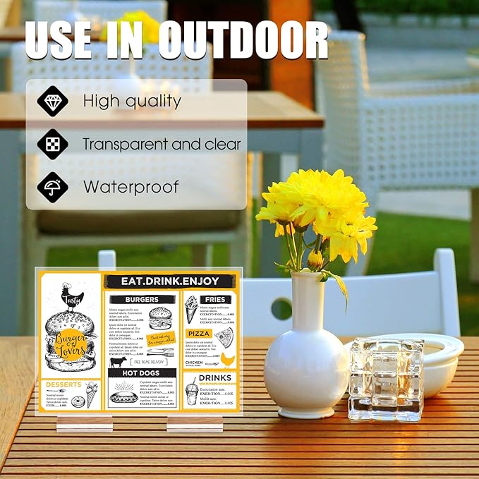 Blulu 40 Pieces Acrylic Place Card Holders 2 Inch Clear Stands Base with 3 mm Card Slot Numbers Display Table Sign for Wedding Exhibition Office Cafe Restaurant Photo Menu Meeting Table Decorations