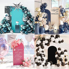 Wedding Arch Covers Spandex Arch Backdrop Covers 6.6FT Arch Stand Cover Arch Covers Stretchy Backdrop for Wedding Birthday Party Decoration Baby Shower (Black, Cover Only)
