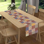 Patchwork Floral Table Runner, Boho Vintage Farmhouse Bohemian Paisley Colorful Flower Table Center Decor for Home Kitchen Dining Patio Holiday Party Table Decorations, 13"x90" Inch