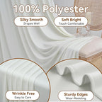 40×12ft Wrinkle Free Ivory Backdrop Curtain for Wedding Parties, 8 Panels 5×12ft Long Soft Silky Polyester Backdrop Drapes Cream Photo Back Drop Curtains for Party Photography Background Cloth