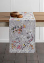 Maison d' Hermine Table Runner 100% Cotton Single Layer Table Runners 48 inches Long for Thanksgiving Christmas Decorations Home Kitchen Dining Party Wedding (Equinoxe - Grey, 14.5" x 48")
