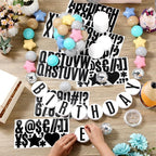 Giant Friendship Bracelet Garland Kit, DIY Birthday Banner with Letters Ball Jumbo Customizable Friendship Bracelet Decor for Halloween Christmas Wedding Party(Macaron Green, Gray, Khaki)