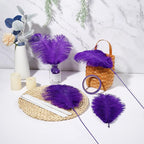 Holmgren Purple Large Ostrich Feather - 20pcs Making Kit 22 Inch Large Ostrich Feathersfor Crafts Floral Arrangement, Wedding Party Centerpieces Home Decorations (Purple)