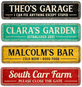 Custom Metal Signs for Home Decor - Personalized Outdoor Street Sign, Fade Resistant Aluminum, UV Protected & Weatherproof - 4x18 Inches