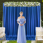 2 Panels Royal Blue Backdrop Curtain, 10 x 7 Feet Background Curtains for Parties, Weddings, Baby Showers, Bachelorette Halloween, Christmas Birthday Party Photoshoot Backdrop Curtains Decorations