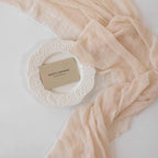 6Pcs Beige Gauze Rustic Cheesecloth Table Runner 120 Inch 10 FT for Wedding Baby Shower Bridal Shower Birthday Engagement Garden Outdoor Party Long Sheer Boho Decorations