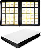 16 Pockets Premium Card Binder 1024 Cards Trading Card Binders Side Load Card Storage Display Album(16 Pocket 1024 Card Slot,White)