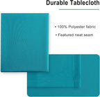 Hiasan Rectangle Tablecloth - Water Resistant and Spillproof Kitchen Washable Polyester Fabric Table Cloth for 6 Foot Tables, 54 x 108 Inch, Turquoise