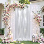 leegleri 30x10ft Thick Silver Glitter Backdrop Curtain Panels for Parties, Wrinkle Free Sequin Sparking Photo Backdrop Drapes, 6Panels 5x10ft Shimmer Back Drop Cloth for Wedding Birthday Photography