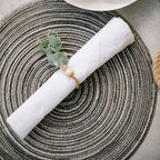 Defined Deco Napkin Rings Set of 12, Rustic Farmhouse, Boho Green Leaf Napkin Rings for Spring Summer, Thanksgiving Christmas,