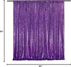 7ft x 7ft Purple Sequin Backdrop Glitter Party Backdrop Curtains Photo Background for Baby Shower Wedding Wall Decorations