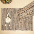 Chardin Home Natural Jute & Brown Placemats, Set of 4 – Rustic Handmade Boho Table Mats, 13x19 Inch Dining Table Placemats for Kitchen, Everyday Meals, Holidays, Farmhouse or Modern Table Décor