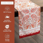 Maison d' Hermine Table Runner 100% Cotton Single Layer Table Runners 72 inches Long for Thanksgiving Christmas Decorations Home Kitchen Dining Party Wedding (Orient, 14.5" x 72")
