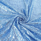 SquarePie Sequin Tablecloth 60 x 102 Inch Baby Blue Sparkly Table Linen for Wedding Party