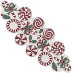 CLEENTABLE Handcrafted Beaded Table Runner – 36"x13" Art Deco Home Decor & Luxury Dinner Table Centerpiece in Vibrant Cherry Reddish with 85% Glass Beads, Durable Polyester Backing