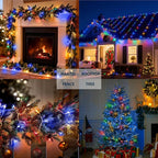 Joiedomi Christmas Lights Outdoor,100 Count Blue Christmas Tree Lights Indoor,21.4ft String Xmas Decorations for Dorm Classroom Bedroom Holiday Wedding Party,White Wire