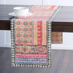 Maison d' Hermine Table Runner 100% Cotton Double Layer Table Runners 108 inches Long for Thanksgiving Christmas Decorations Home Kitchen Dining Party Wedding (Ispahan, 14.5" x 108")