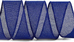 Ribbli Royal Blue Burlap Wired Ribbon,1-1/2 Inch x 10 Yard,Dark Blue Wired Edge Ribbon for Big Bow,Wreath,Tree Decoration,Outdoor Decoration